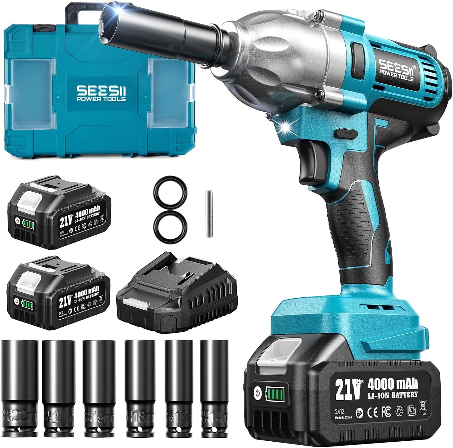 Impact Wrench 665 FT-LBS(900N.m) 3300IPM 1/2 Impact Gun