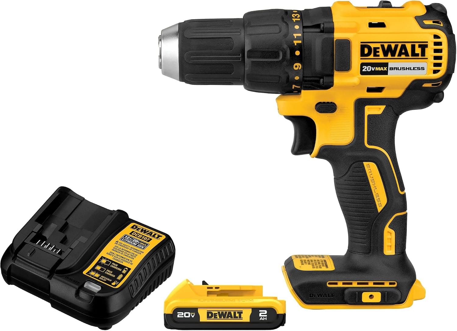 20V MAX Cordless Drill Driver Set with Battery, Charger